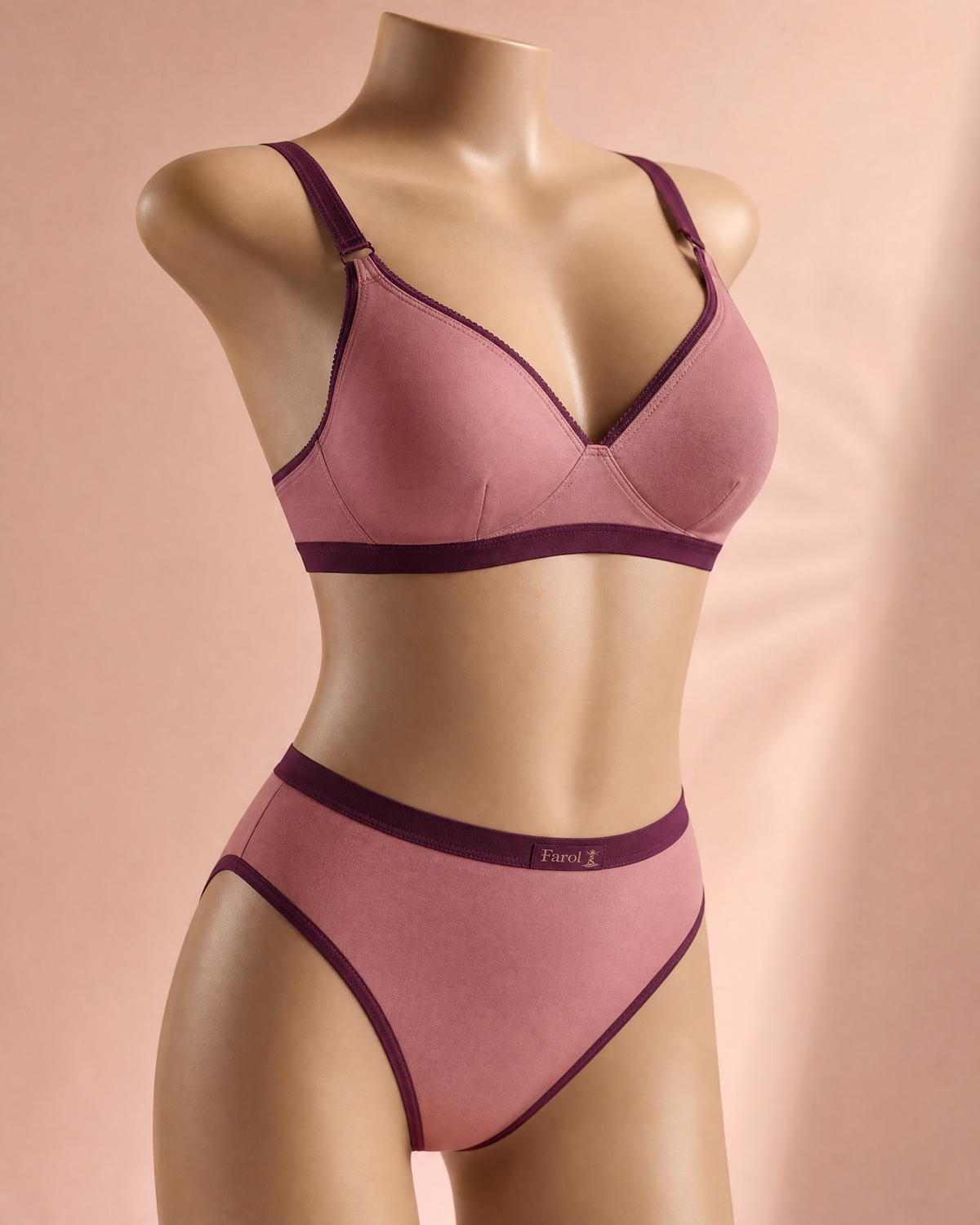 Conjunto Lingerie Selene Sutiã Top e Calcinha Sem Costura Confortável Feminino Adulto